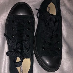 All black low top converse worn only twice